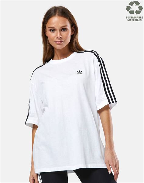 adidas originals t shirt damen weiß|adidas originals oversized t shirt.